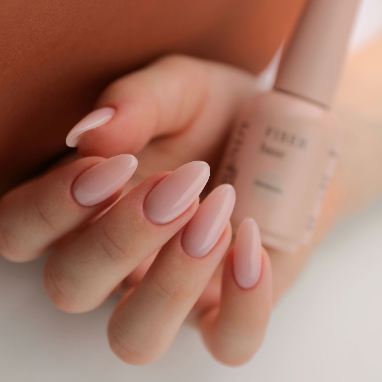 Sheer pink almond